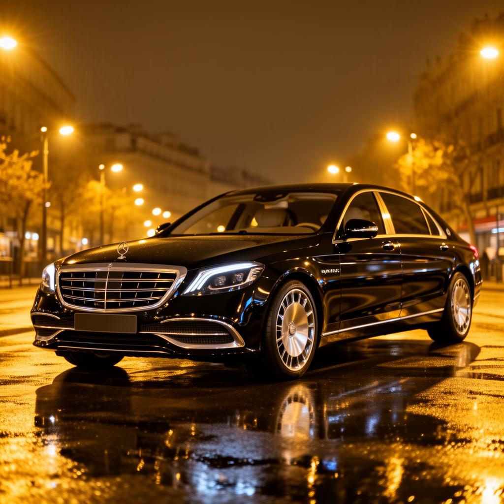 Mercedes-Benz Maybach S680 estacionado à noite