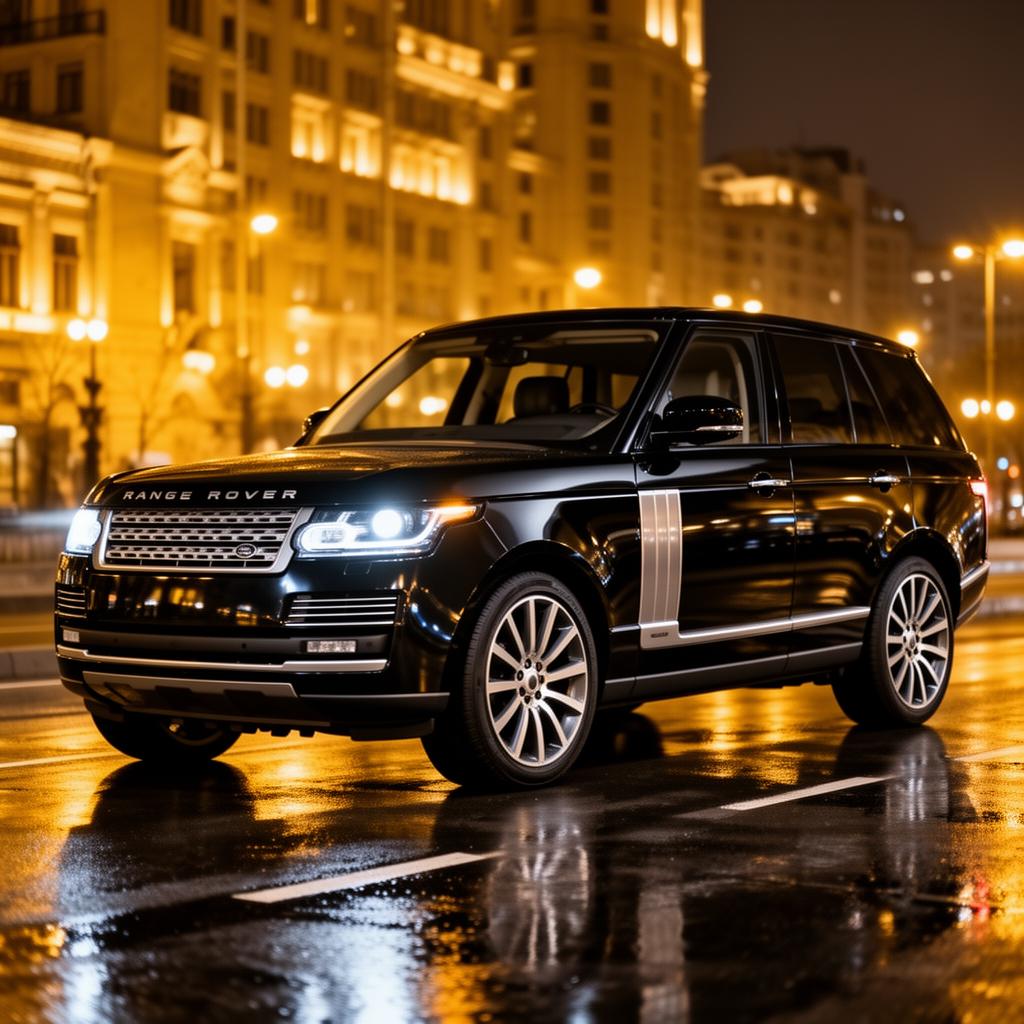 Range Rover Autobiography estacionado à noite